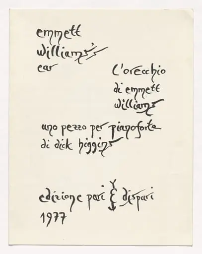 Untitled, by Dick Higgins