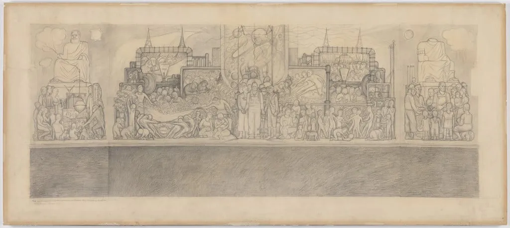 Untitled, by Diego Rivera, graphite, 1932