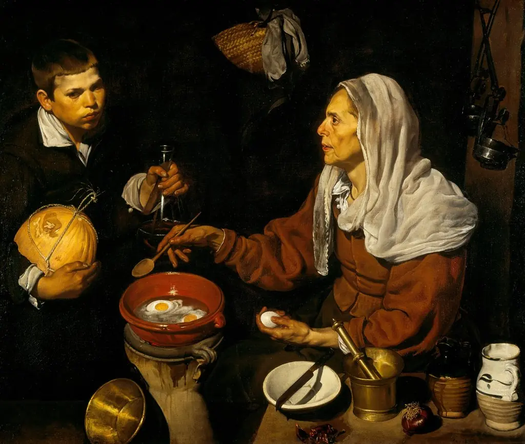 Old Woman Cooking Eggs, by Diego Velázquez