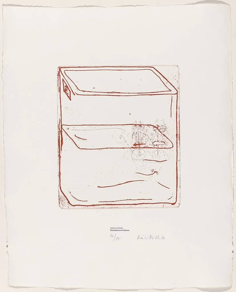Untitled, by Dieter Roth, ink, 1972