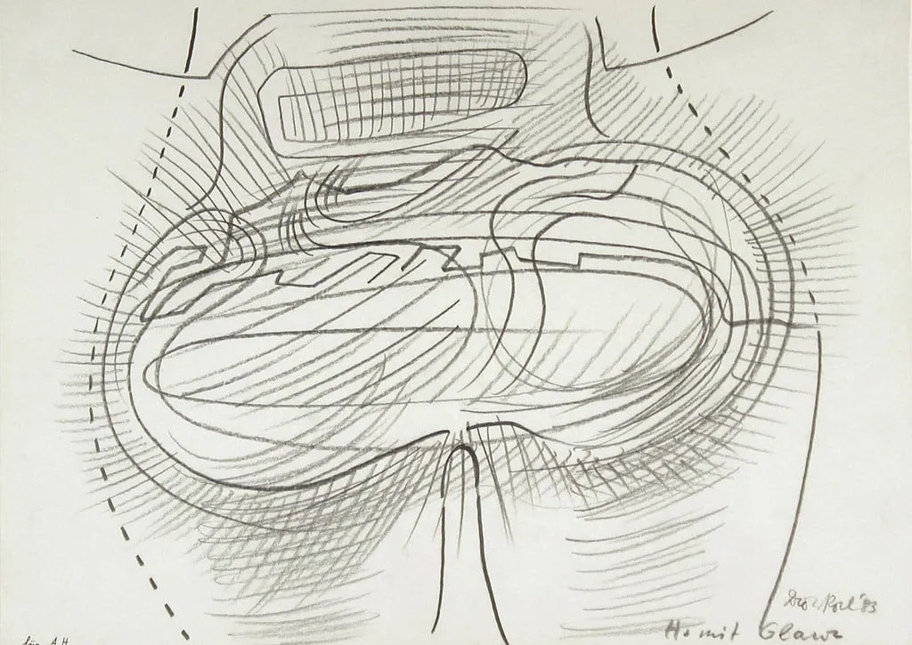 Untitled, by Dieter Roth, graphite, 1983