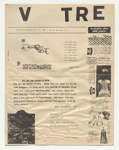 Untitled, by Dieter Roth, Claes Oldenburg, Ruth Krauss, Heinz Gappmayr, Angus MacLise, Jackson Mac Low Robert Morris