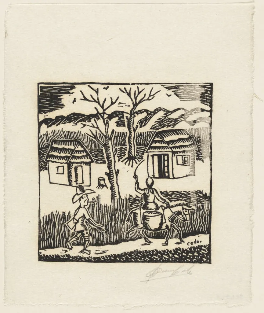 Untitled, by Dieudonné Cédor, ink, 1947