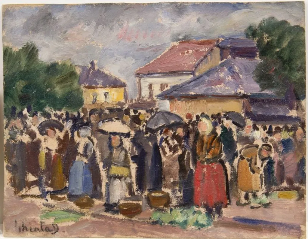 Oameni la târg, by Dimitrie Ghiață