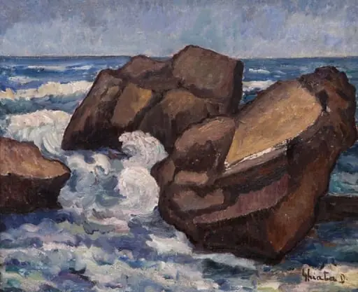 Stânci și valuri, by Dimitrie Ghiață