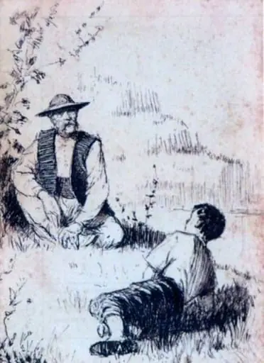 Ilustrație la romanul „Nada florilor” de M. Sadoveanu, by Dimitrie Sadoveanu