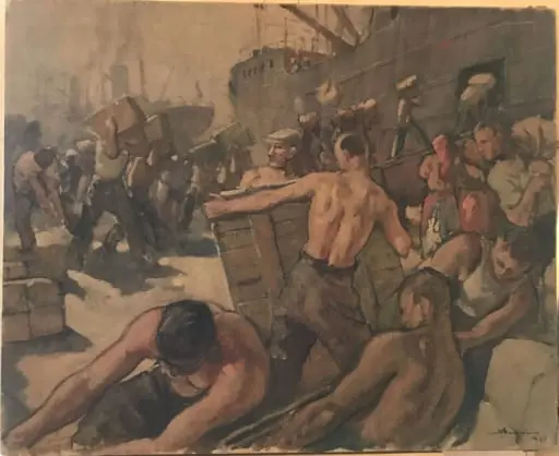 Muncitori în port