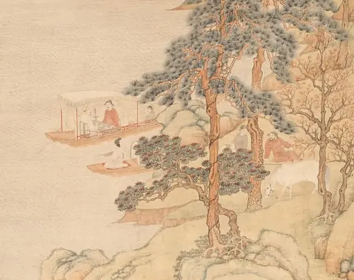 明   丁雲鵬   潯陽送客圖   軸|Song of the Lute, by Ding Yunpeng