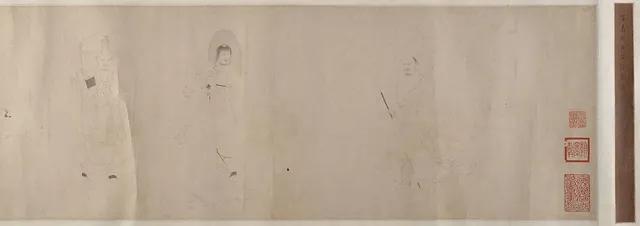 清   丁雲鵬（款）   十八羅漢圖   卷|The Eighteen Luohans
