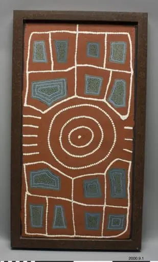painting, by Dini, Aborigines, pintupi Campbell Tjampitjinpa