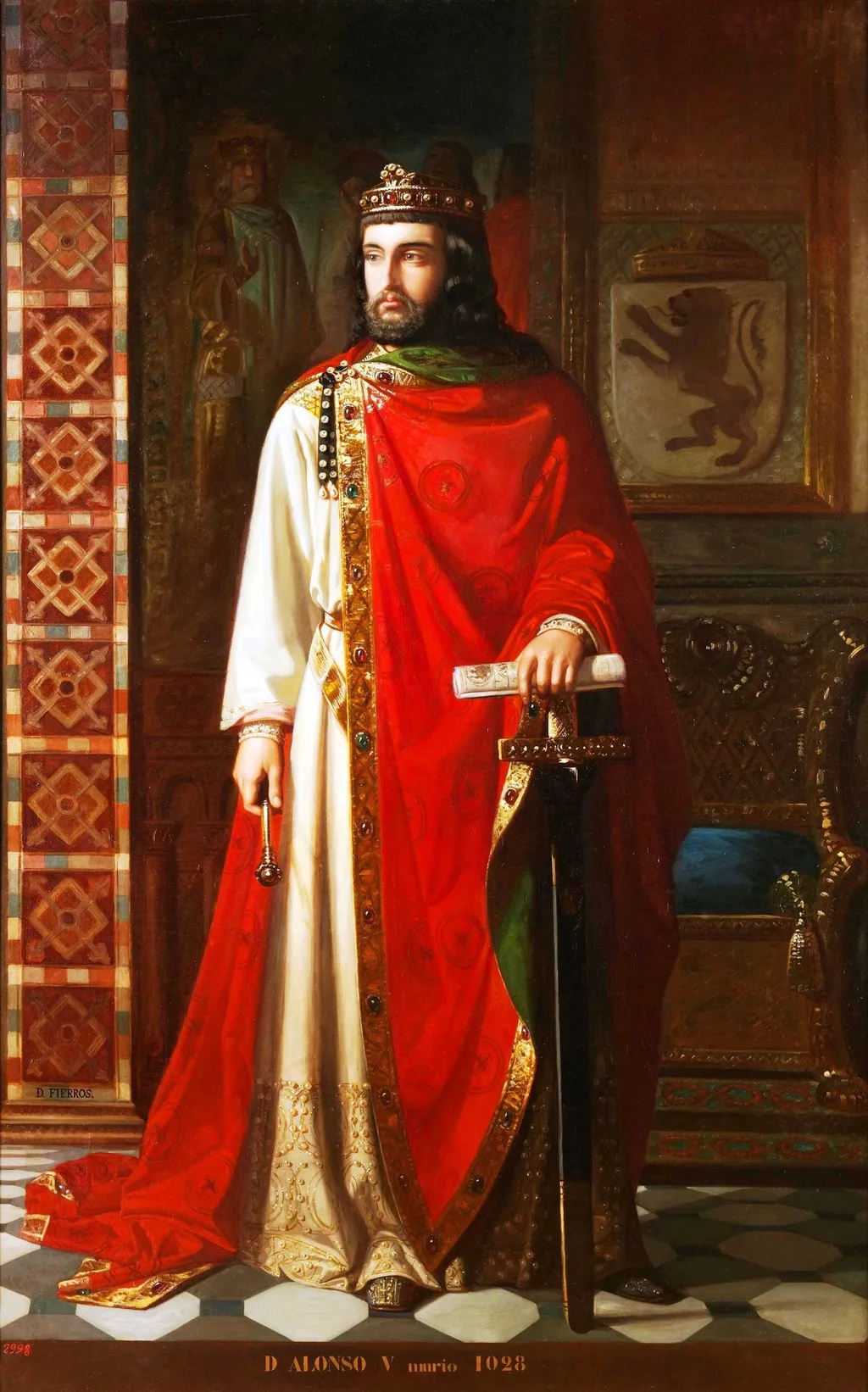 Alfonso V, by Dionisio Fierros, oil, 1853