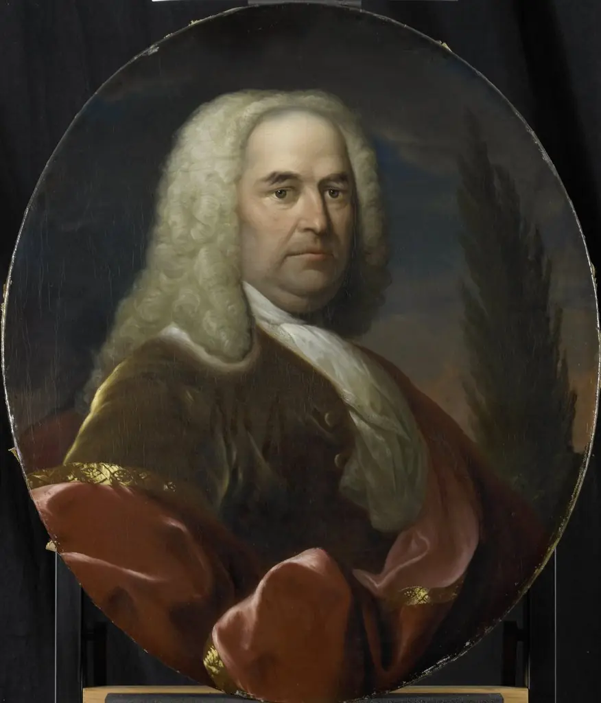 Portrait of Hugo du Bois, Director of the Rotterdam Chamber of the Dutch East India Company, elected 1734, by Dionys van Nijmegen