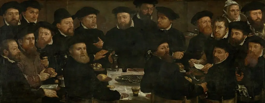 Meal of the Amsterdam militia, by Dirck Barendsz.