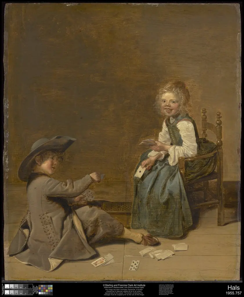 Children Playing Cards, by Dirck Hals