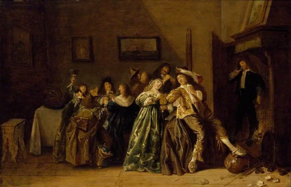 Merry Company in an Interior, by Dirck Hals