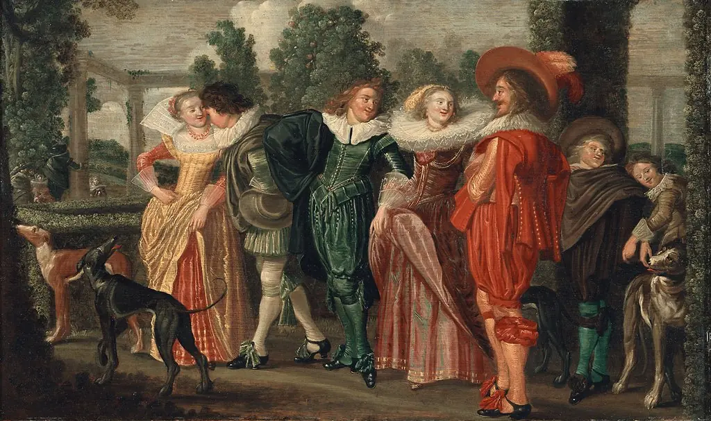 Spaziergang im Garten, by Dirck Hals