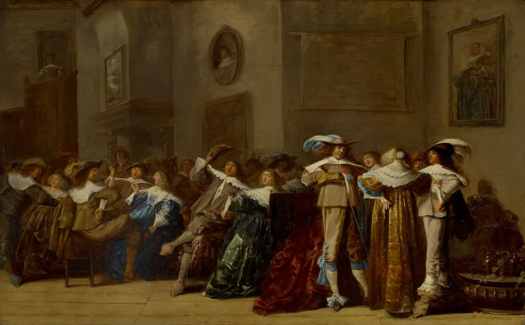 The Merry Company, by Dirck Hals, oil, 1635