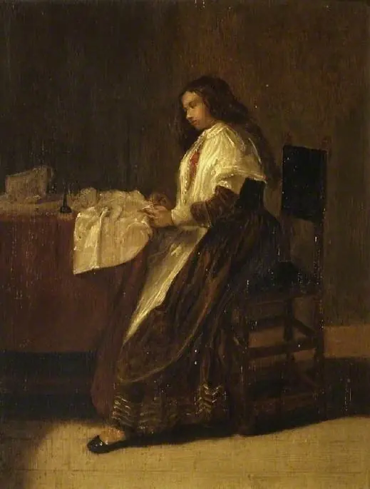 Woman at her work, by Dirck Hals