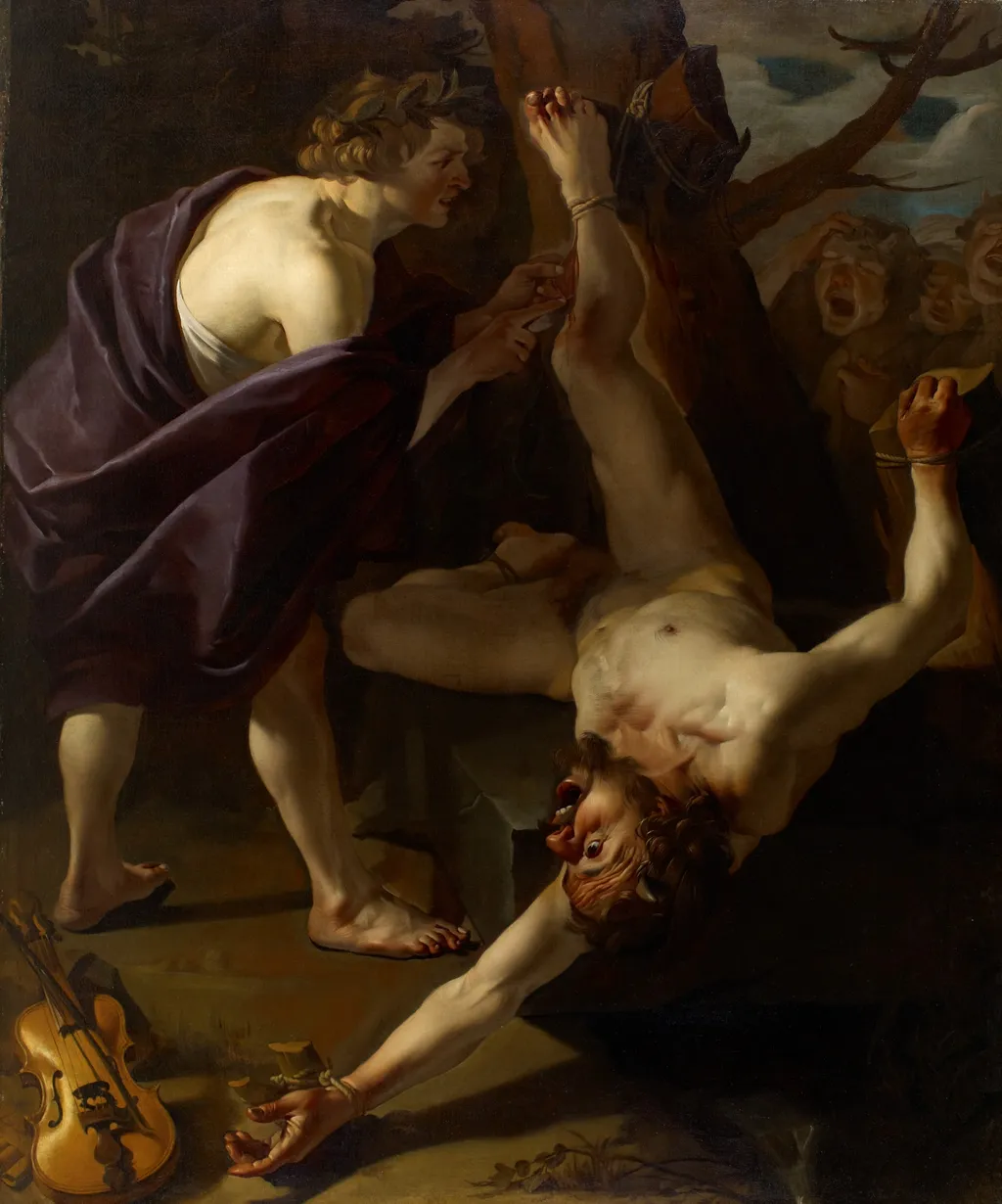 Apollo Flaying Marsyas, by Dirck van Baburen, oil, 1619