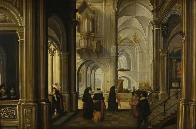 Interior of a Church, by Dirck van Delen