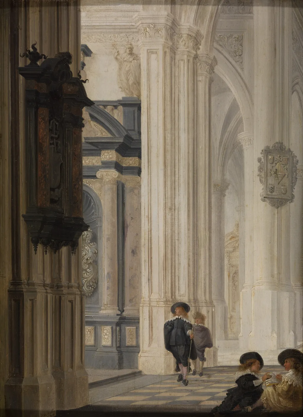 Interior of Church, by Dirck van Delen, oil, 1635