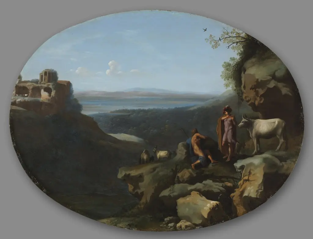 Mercury and Argus in a Landscape, by Dirck van der Lisse