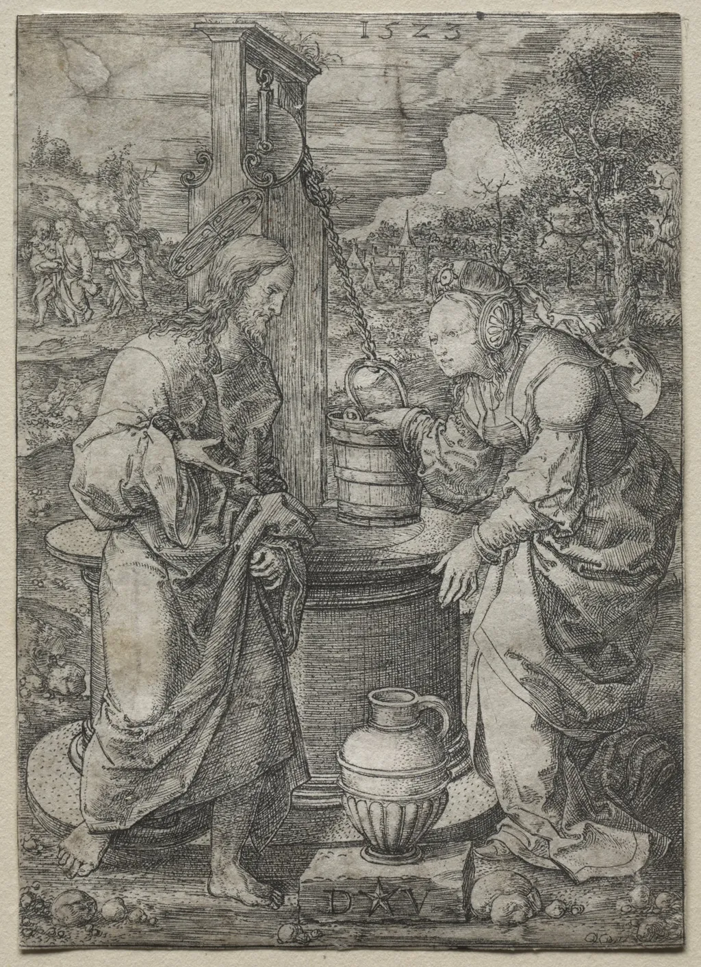 Christ and the Woman of Samaria, by Dirck Vellert, 1523