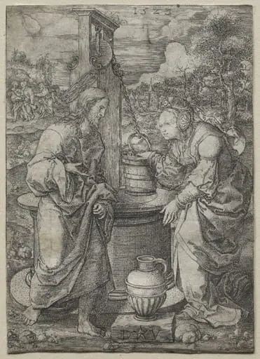 Christ and the Woman of Samaria, by Dirck Vellert