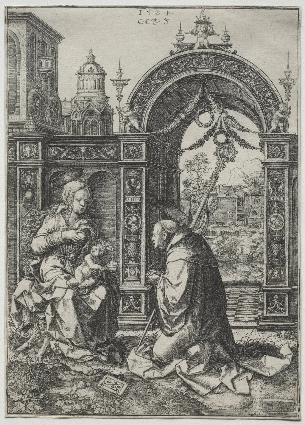 The Vision of St. Bernard, by Dirck Vellert, 1524