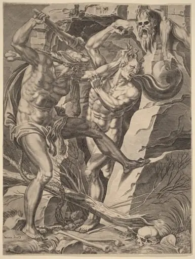Hercules Killing Cacus, by Dirck Volckertz Coornhert
