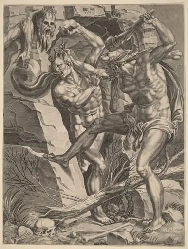 Hercules Killing Cacus, by Dirck Volckertz Coornhert