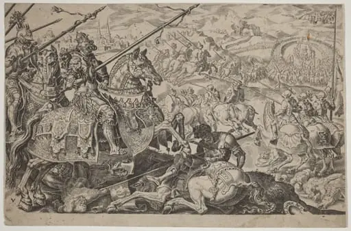 Suleiman the Magnificent Forced to Raise the Siege of Vienna, by Dirck Volckertz Coornhert