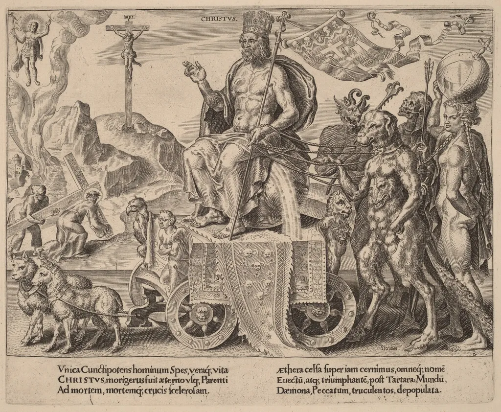 The Triumph of Christ, by Dirck Volckertz Coornhert, ink, 1559
