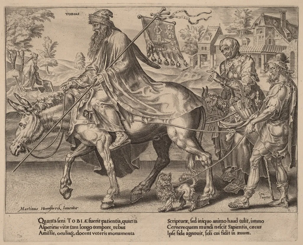 The Triumph of Tobias, by Dirck Volckertz Coornhert, ink, 1559
