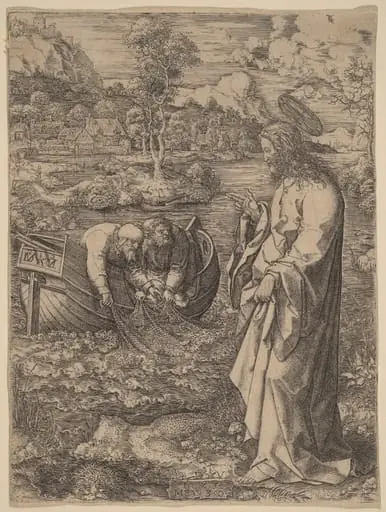 Christ Summoning Peter, by Dirk Jacobsz Vellert