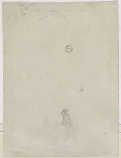 Sketch of Peasants at a Fountain (verso), by Dirk Langendijk