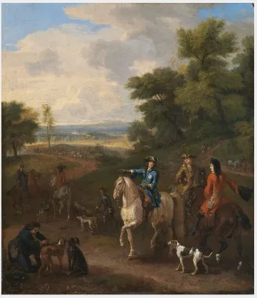 William III Hunting at Het Loo, by Dirk Maas, oil, 1698