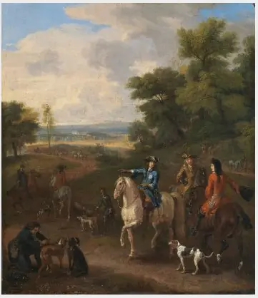 William III Hunting at Het Loo, by Dirk Maas