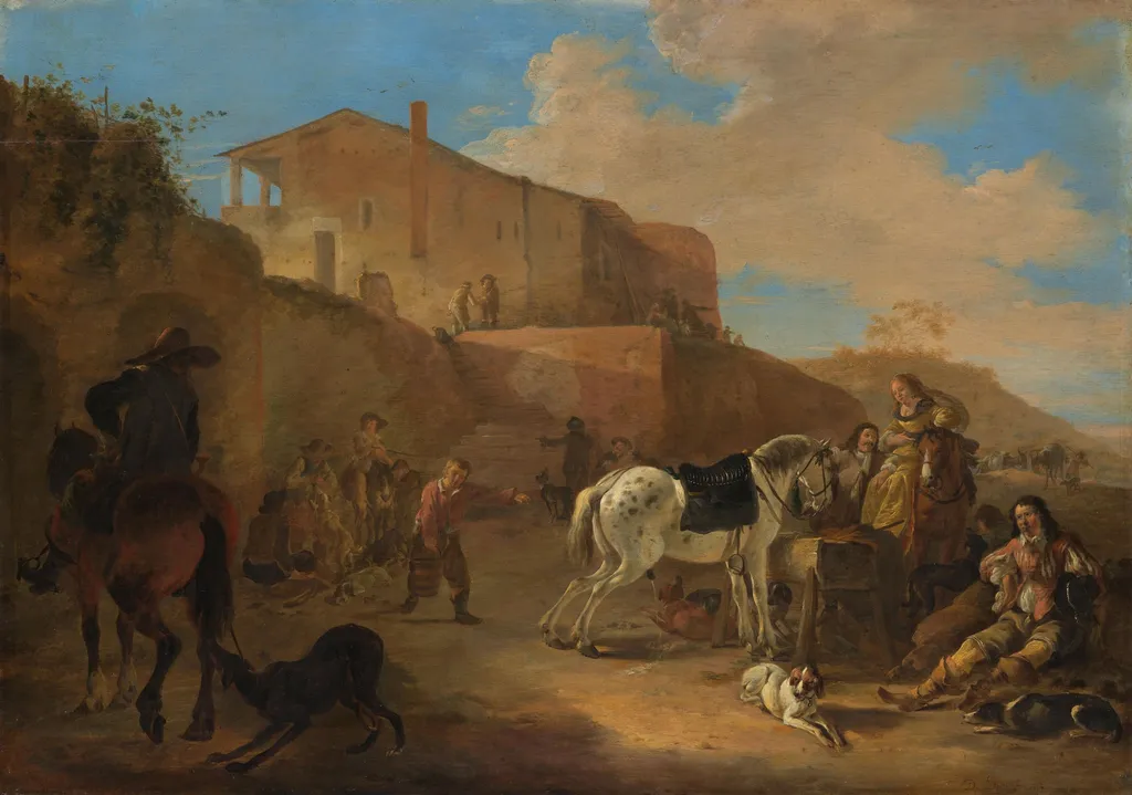 The hunting party, by Dirk Stoop, unspecified, 1649