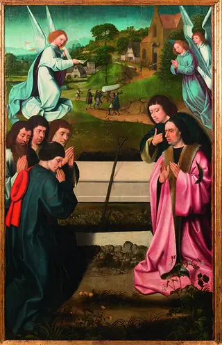 Discovery of the Sarcophagi Containing the Bodies of Dymphna and Gerebernus, by Goswin van der Weyden