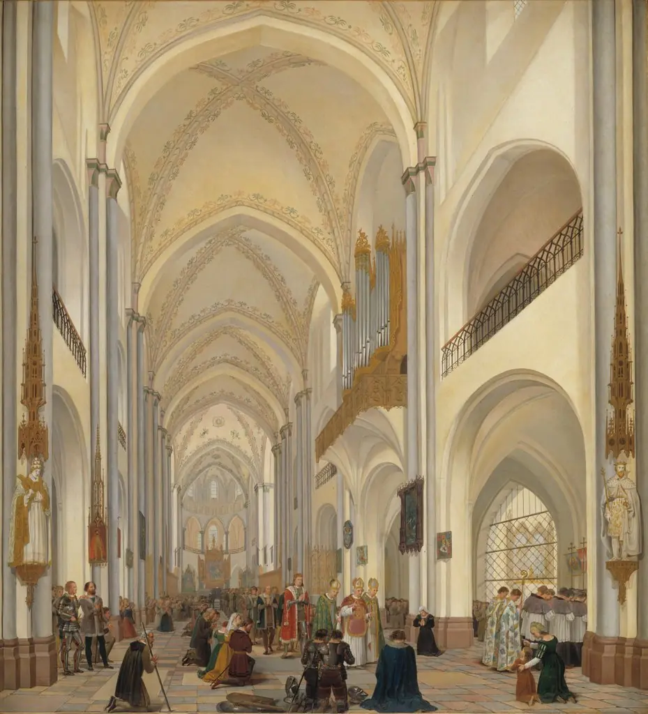 Det indre af Roskilde Domkirke, by Ditlev Martens