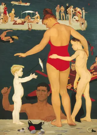 Family at the Sea, by Dmitri Zhilinsky