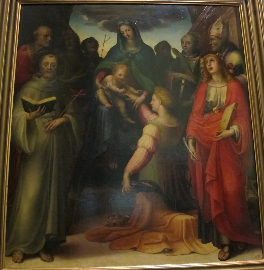 Matrimonio mistico di santa caterina, by Domenico Beccafumi, unspecified, 1528
