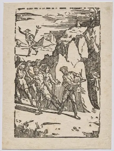 The Alchemical Properties of Metal: Mercury, Vulcan, and the Alchemist in the Cave, by Domenico Beccafumi