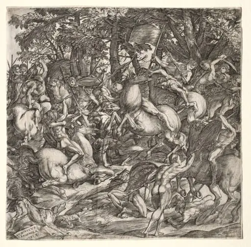Battle of Naked Men, by Domenico Campagnola