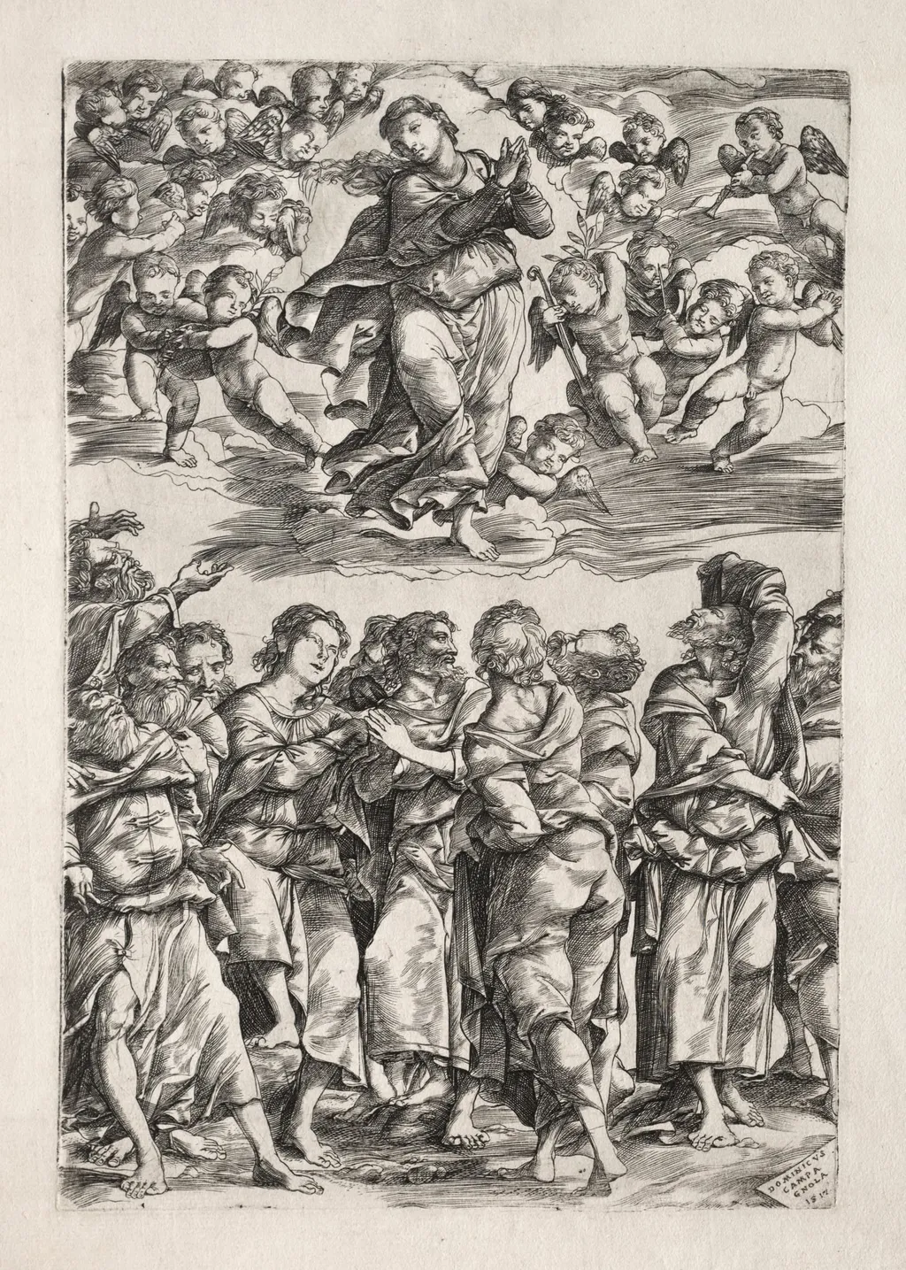 The Assumption of the Virgin, by Domenico Campagnola, 1517