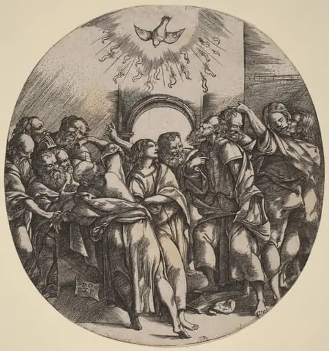 The Descent of the Holy Spirit, by Domenico Campagnola
