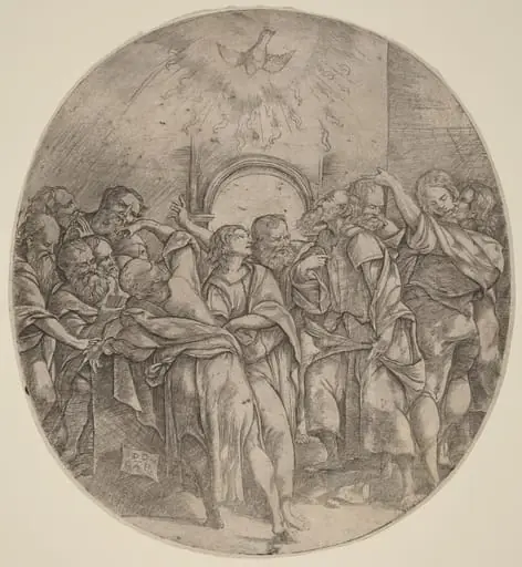 The Descent of the Holy Spirit, by Domenico Campagnola