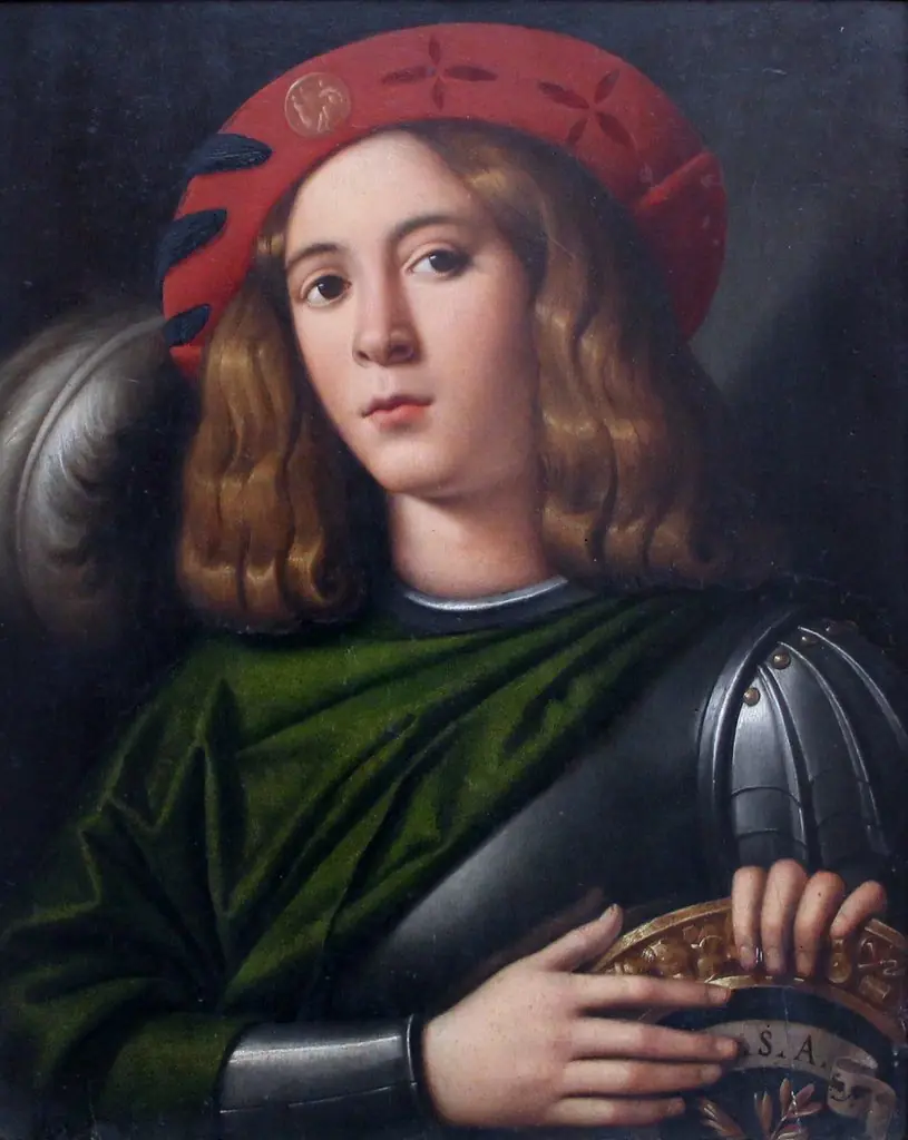 Young man in armor, by Domenico Caprioli
