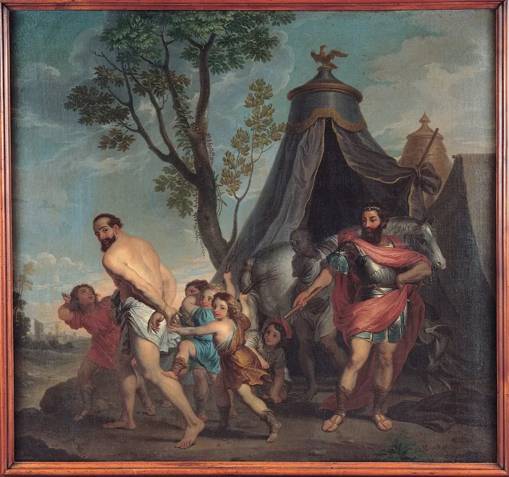Camillus and the Schoolmaster of Falerii, by Domenico Corvi